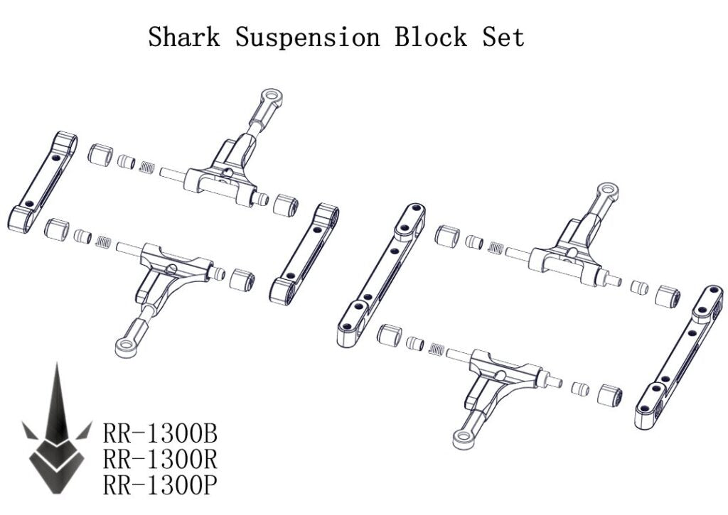 SHARK Suspension Mount Set
For SHARK DDSS YD2 RMX RDX