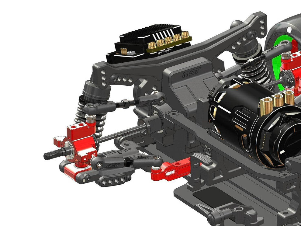 MST THA Suspension Mount Set Aluminium - (11.5-13mm) 210722 red or black