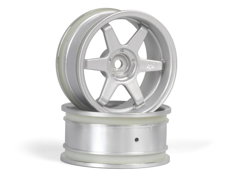HPI TE37 Wheel 26mm Matte Chrome (6mm Offset)