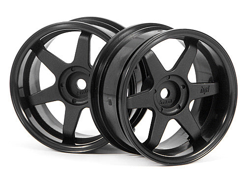 HPI TE37 Wheel 26mm White or Black (6mm Offset)