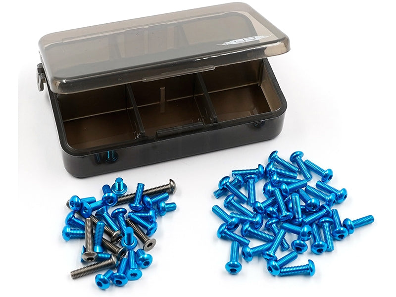 Yeah Racing 7075 Aluminum and Titanium Screw Assorted Set w/Box For Tamiya TT02 SRX TSAS-0048BU
