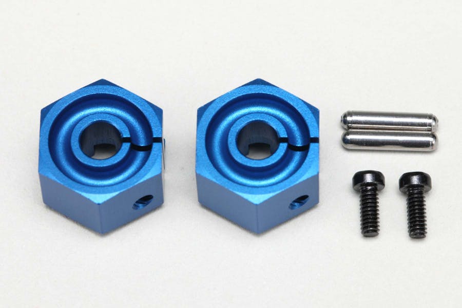 Yokomo Clamping Front Wheel Hub Blue Y2-011CBL5