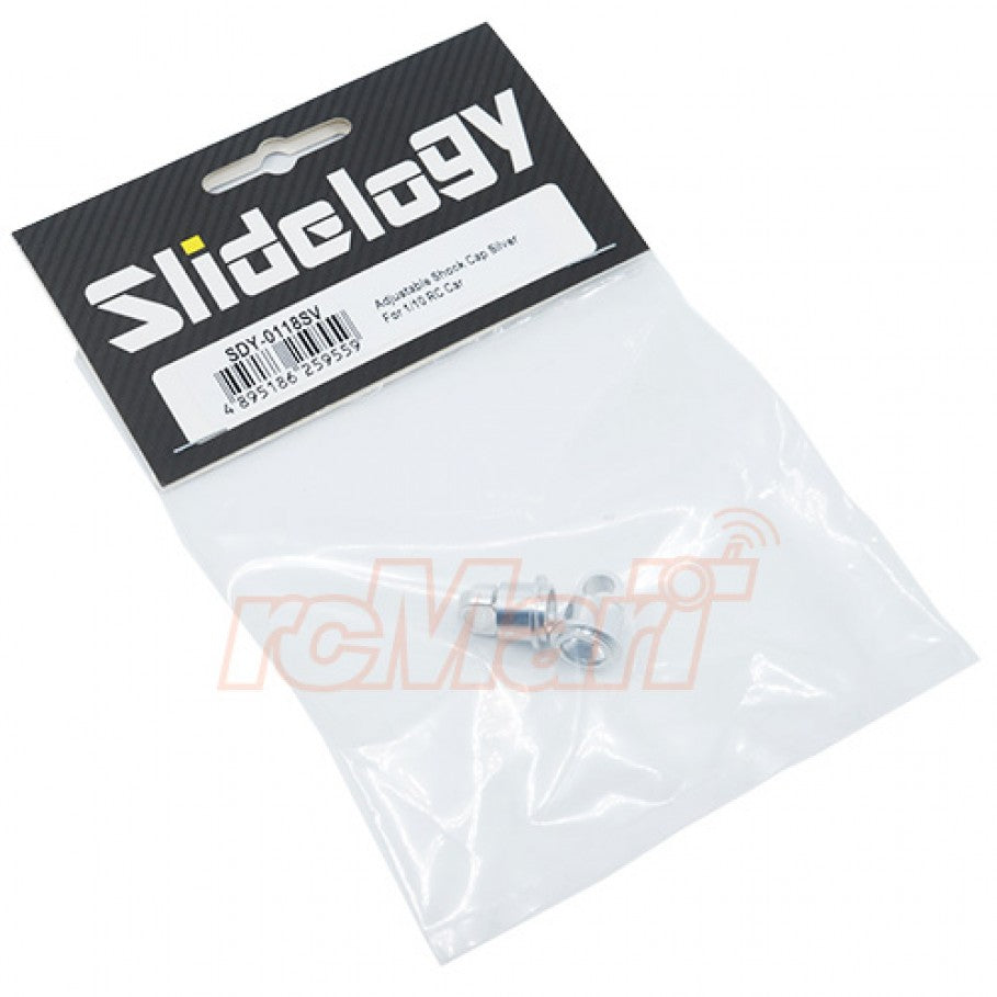 Slidelogy Adjustable Shock Cap Silver For Yokomo Damper SDY-0118SV
