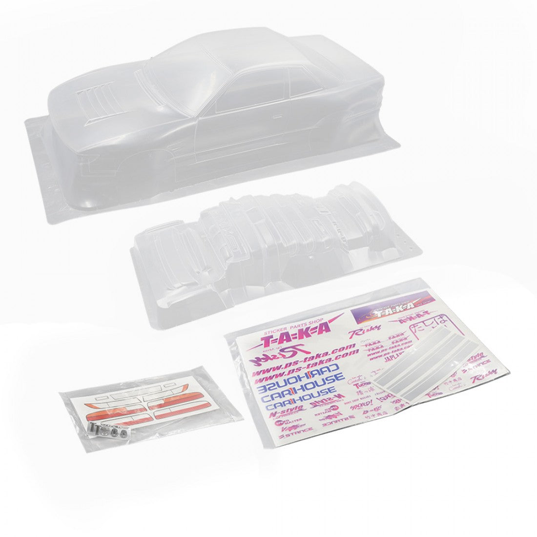 Addiction RC 1/10 Nissan S13 Silvia FUJIO Edition Clear Body Set For 1/10 RC Drift ad hb11 fujio