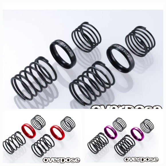 Overdose Twin Spring 20mm ⌀1.2, 4.5Coil + Helper Spring - Purple
