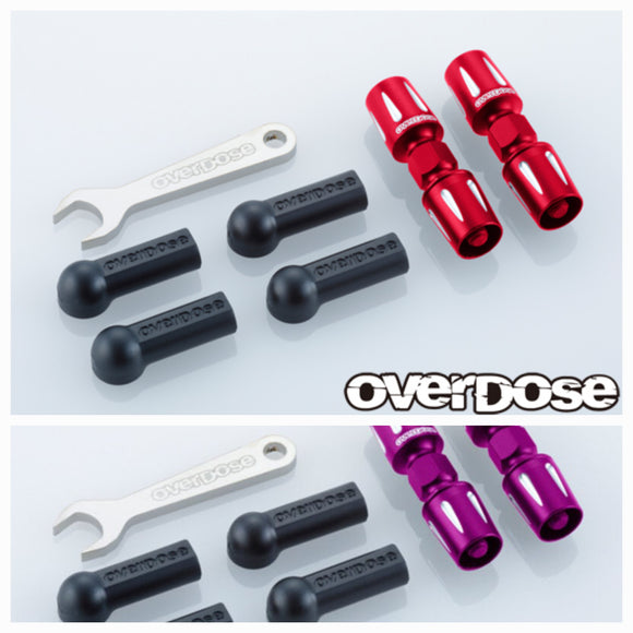 Overdose / OD3871 / Aluminum Pushrod Turnbuckle for GALM / Color: Purple or Red