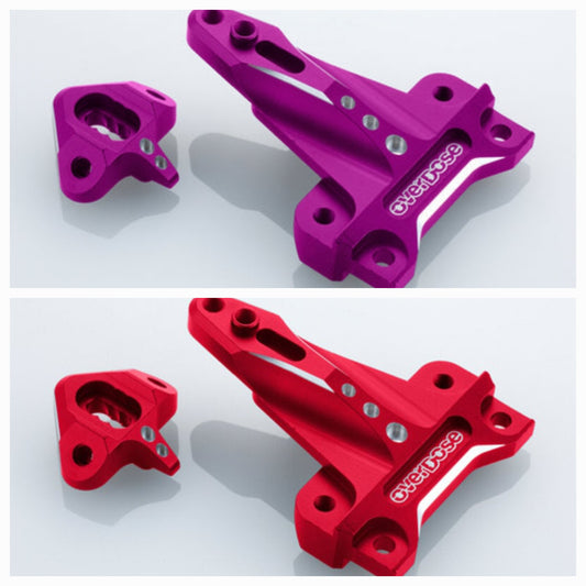 OVERDOSE OD3873/4 Aluminium Inboard Shock Mount For Galm / Purple/ red