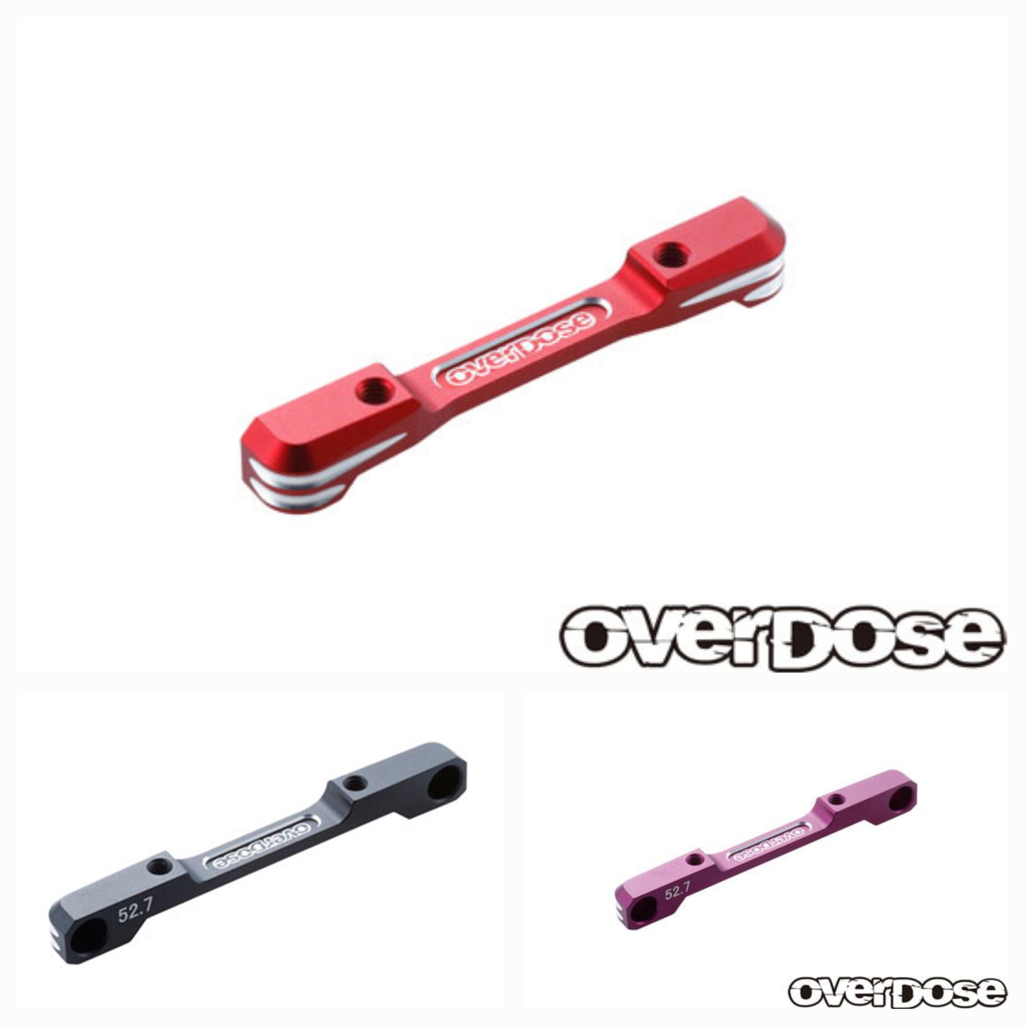 overdose サーボマウント Overdose Aluminum 2-Way Layout Servo Mount Black For GALM