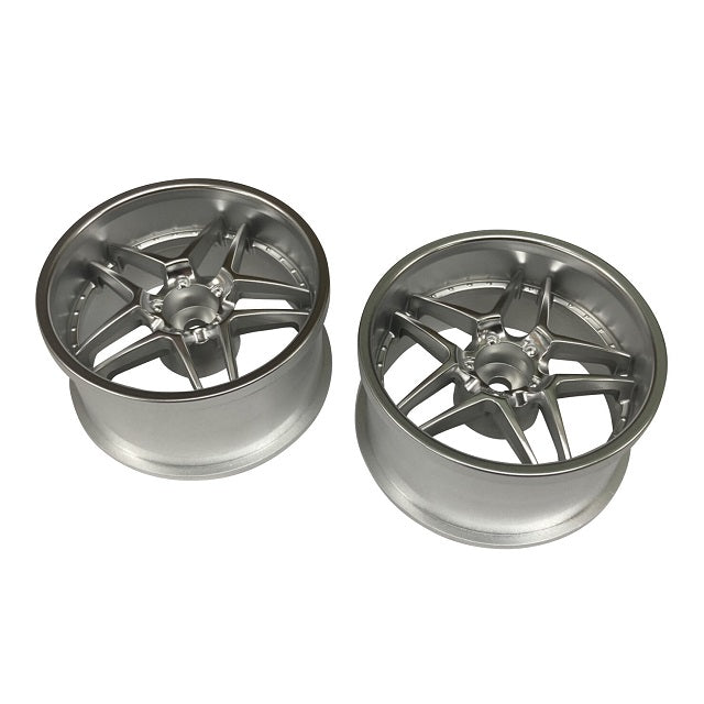 Topline Matt Chrome rc drift wheels blitz 6or 8mm offset  pack of 2