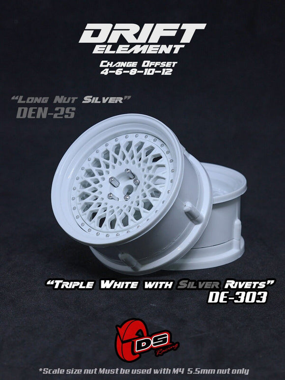 DS Racing Drift Elements Mesh 2pcs, Adjustable Wheel Set - DE-303