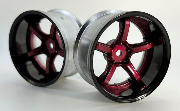 LAB – WORK EMOTION T5R2P WHEELS OFFSET 8MM – (BLACK CANDY RED) – #LW-0708BCR