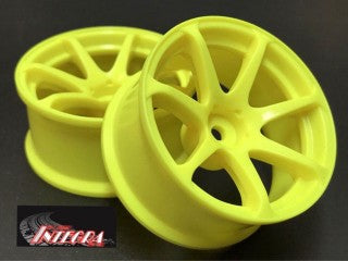 Rc Drift Wheels integra made by topline various offset available  pack of 2 high traction silver dot