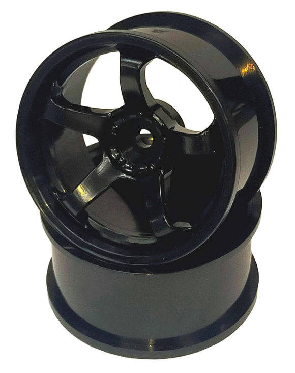 TOPLINE – M5 WHEELS OFFSET 6 or 8MM 2 PIECES – (BLACK) – #EW-0108BK