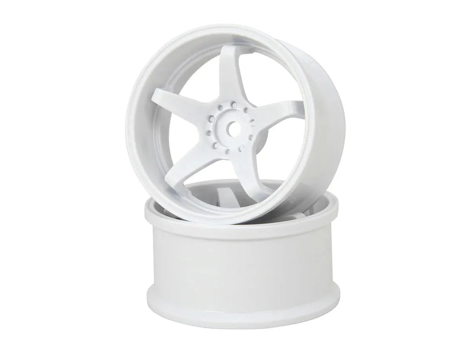 High Traction - HAYATE N-Type Drift Offset+8 or 6mm Wheels - White - HAYATE GD050, GD051