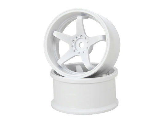High Traction - HAYATE N-Type Drift Offset+8 or 6mm Wheels - White - HAYATE GD050, GD051