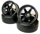 VOLK RACING TE 37 TE-37 TE37SL 6mm 8mm BLACK HIGH TRACTION 1/10 DRIFT RIMS [LAB] LWH-0306BK LWH-0308BK