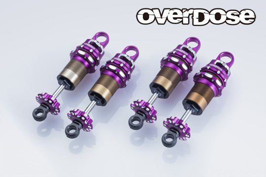 OVERDOSE ストックショックセット ブラック Overdose Stock Shock Set Black For 1/10 RC Drift