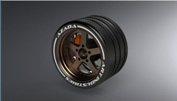 Azada Narrow 5 Spoke Steering Wheel - Bronze w/Orange Caliper AZ6116 BR OG