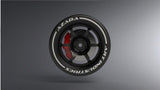 Azada Narrow 6 Spoke Steering Wheel - Black w/Red Caliper AZ6115 BK RD