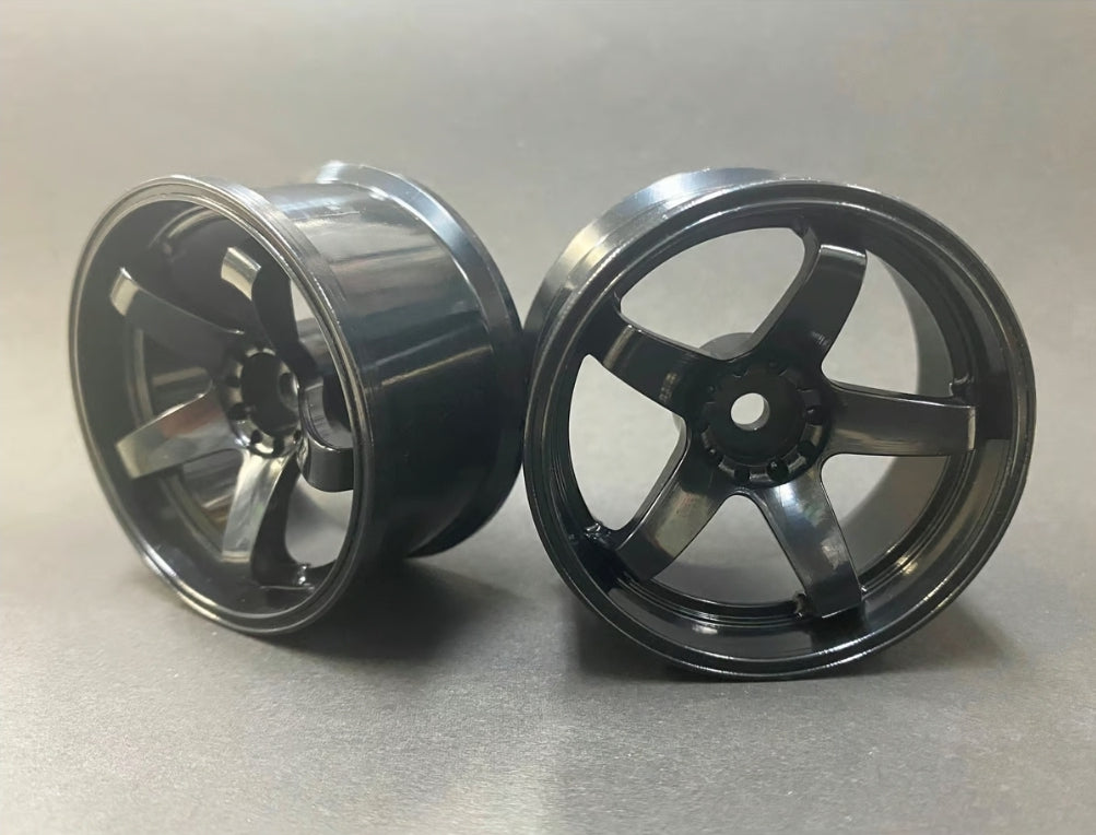 Topline premium rc drift wheel 5 spoke rota style various offset black
