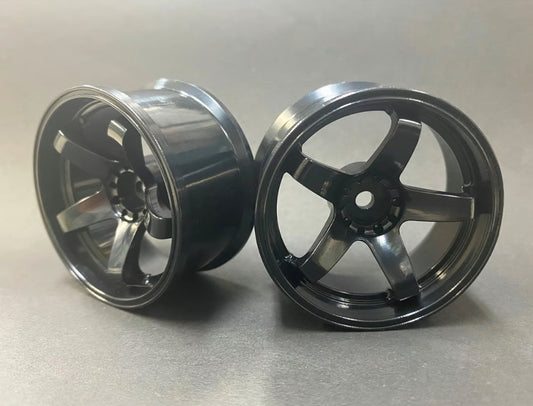 Topline premium rc drift wheel 5 spoke rota style various offset black
