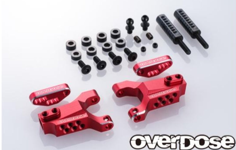 Overdose Adj. Alum. Front Suspension Arm Type-3 - Red Overdose Adj. Alum. Front Suspension Arm Type-3 - Red