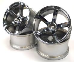 Topline
DRS-5 WHEEL HIGH TRACTION MATTE CHROME 6MM  1/10 RIMS [TOPLINE RC] TDW-0613MC