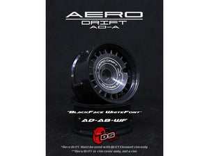 DS Racing / AD-AB-WF / Aero Drift Wheel Cover for Drift Element Wheel / Design: Slope / Color: Black