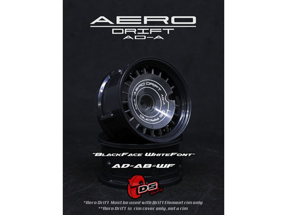 DS Racing / AD-AB-WF / Aero Drift Wheel Cover for Drift Element Wheel / Design: Slope / Color: Black
