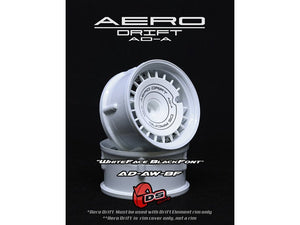 DS Racing / AD-AW-BF / Aero Drift Wheel Cover for Drift Element Wheel / Design: Slope / Color: White