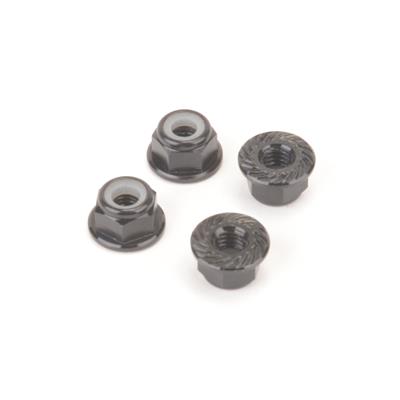 Monkey King M4 Alloy Serrated Nyloc Nuts - various colours- 4pcs