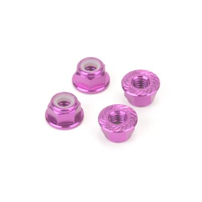 Monkey King M4 Alloy Serrated Nyloc Nuts - various colours- 4pcs