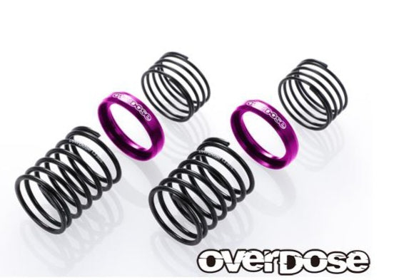 Overdose Twin Spring 20mm ⌀1.2, 6 Coil + Helper Spring - Purple