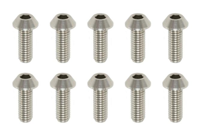 Racing Performer Precision Machined Tititanium BH Socket Screw M3 8mm (10pcs)
