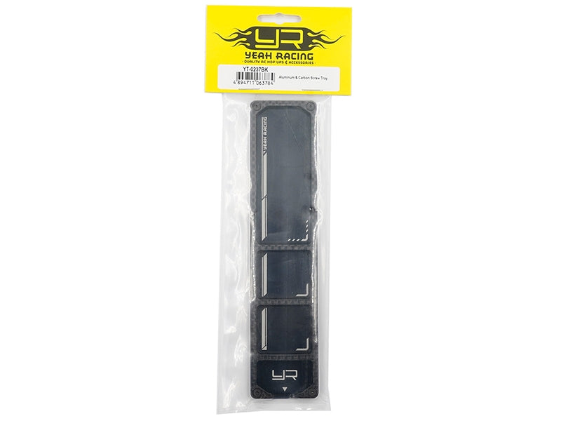Yeah Racing Aluminum and Carbon Screw Tray YT-0237BK