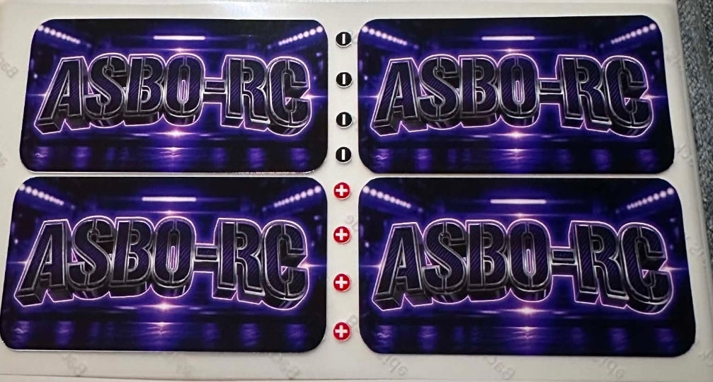 Asbo rc battery stickers