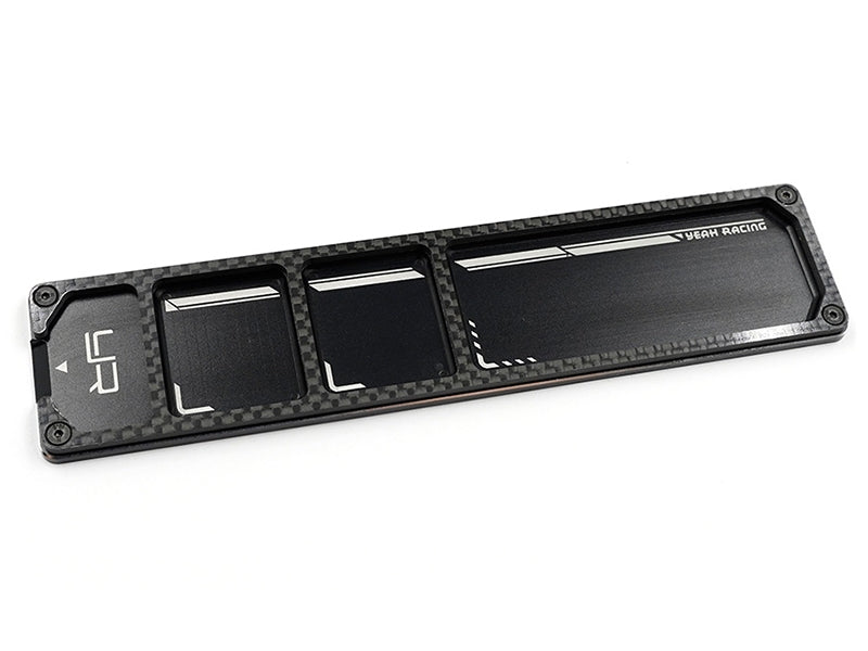 Yeah Racing Aluminum and Carbon Screw Tray YT-0237BK