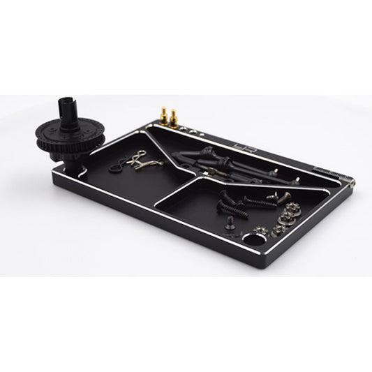 Yeah Racing Aluminum Parts Tray 14.5 X 9.5 X 0.9 cm Black