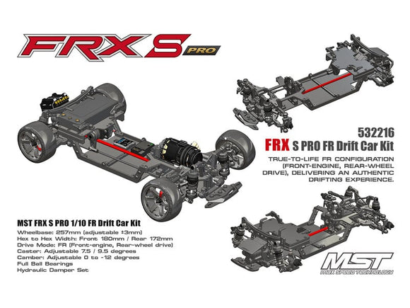 MST / 532216 / FRX S PRO 2WD 1/10 Drift Car KIT