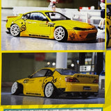 Addiction RC ad-hb21 Nissan Silvia S15 Rocketbunny Clear Body Set For 1/10 RC Drift