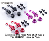 Aluminum One Piece Axle Shaft Type-2 (For OD/RWD) 5mm (RED PURPLE BLACK) [Overdose]