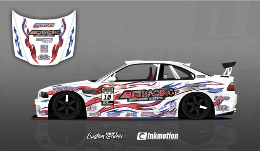BC Racing - Red &amp; Blue Flames