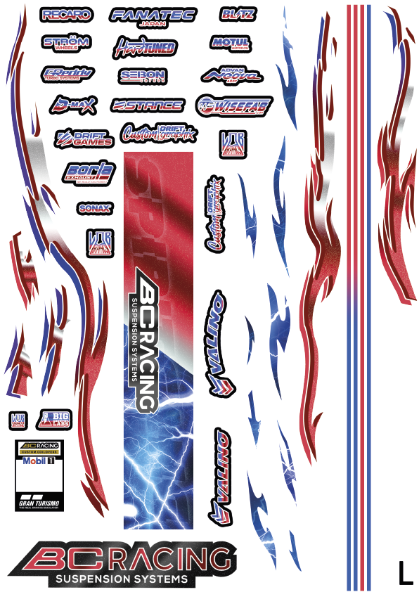 BC Racing - Red &amp; Blue Flames