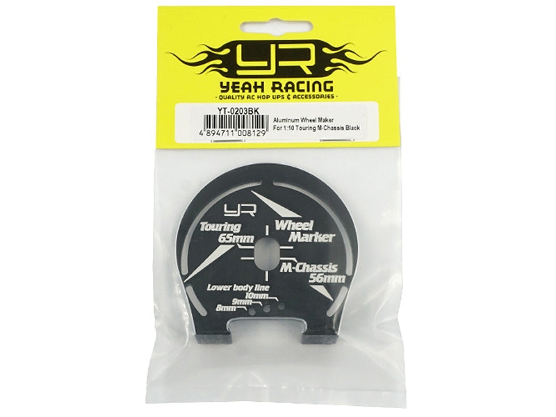 Yeah Racing Aluminium Wheel Well Marker for 1:10 Touring and M-Chassis (Black)
 YT-0203BK