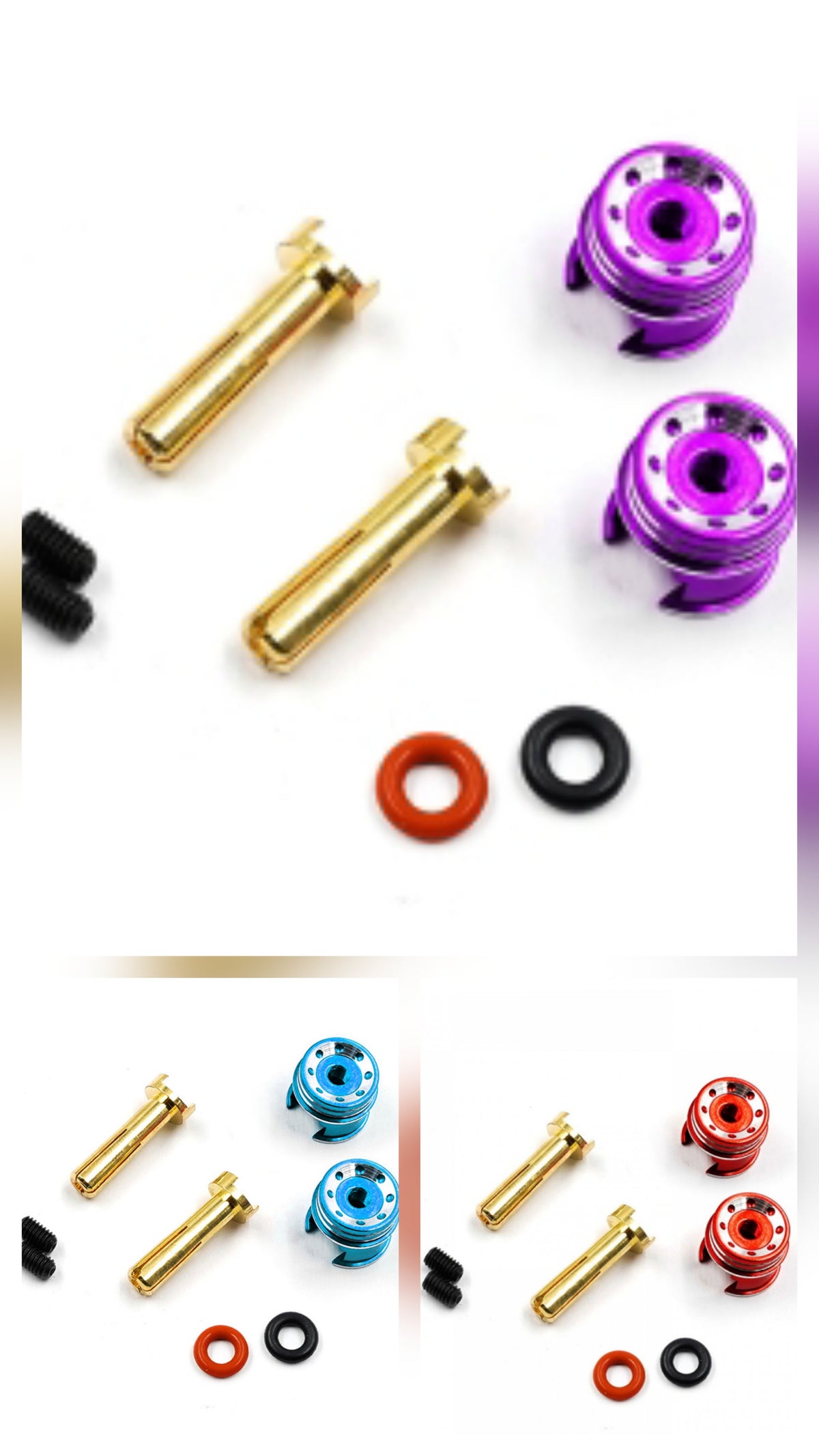 Yeah Racing Aluminium Grips 5mm Bullet Plug Various Colours