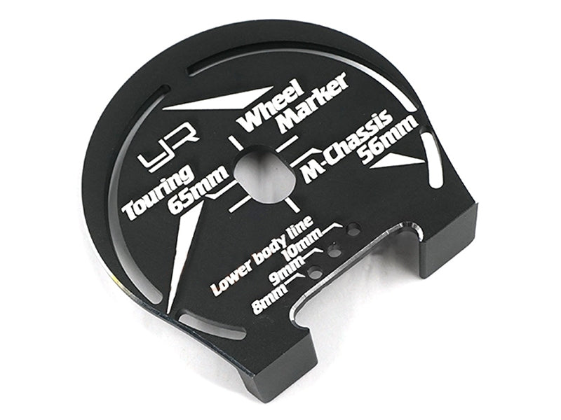 Yeah Racing Aluminium Wheel Well Marker for 1:10 Touring and M-Chassis (Black)
 YT-0203BK