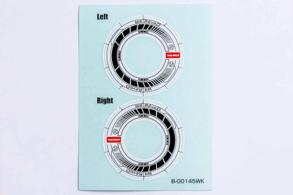 Reve D Wheel Sticker for RW-GA18 White/black RJ-WS01WK