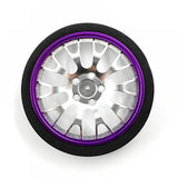Yeah Racing Aluminium Transmitter Steering Wheel Set Type A Silver or Purple - Fits Futaba/KO/Sanwa/Flysky NB4
