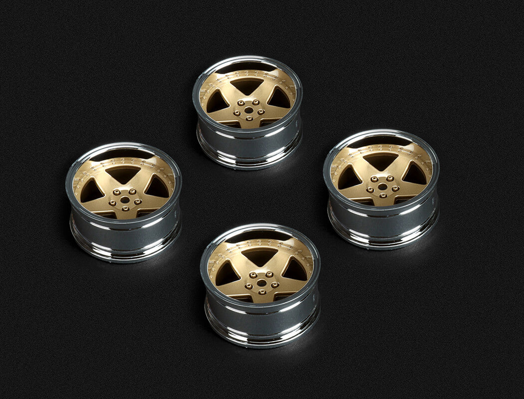 LOUISE RC 1/10 DRIFT 2,4,6,8MM OFFSET 5-SPOKE WHEELS BRONZE (4pcs) LNHA567