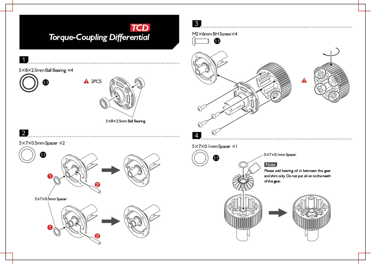 Rhino Racing & Team AD TCD Torque Coupling Differential Assembly Unit - RA-2608